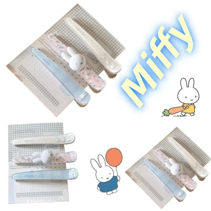 Cute Miffy Rabbit Hairpin Sweet Cartoon Duckbill Hairpin Hair Simple Accessory Versatile Bangs Hairpin Girl Holiday Gift