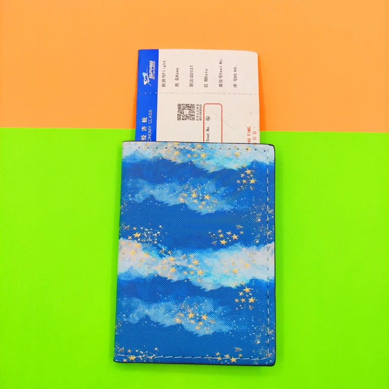 Cute Travel Passport Cover Wallet Girls Boys Multifunction Credit Card Organizer Case Men Women Passport Holder