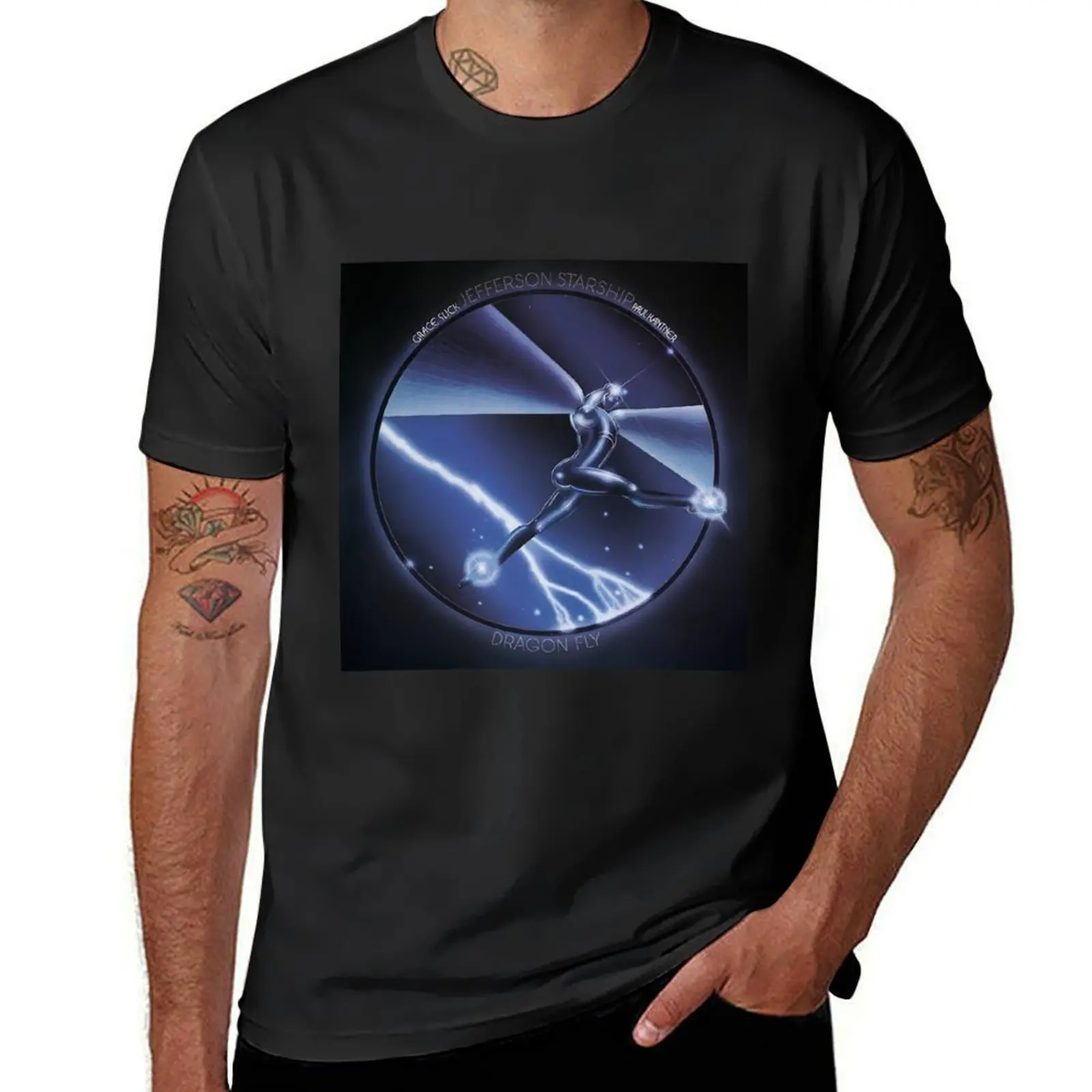 

Футболка с рисунком Dragon Fly, винтажные быстросохнущие футболки с аниме, мужская футболка 100, ℅ хлопок