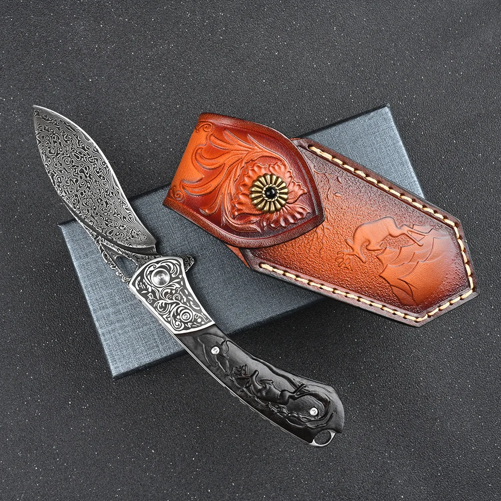 

Кемпинг утилита EDC ручной инструмент открытый самооборона карманные ножи охотничий дамасский складной нож выживания мужские подарки