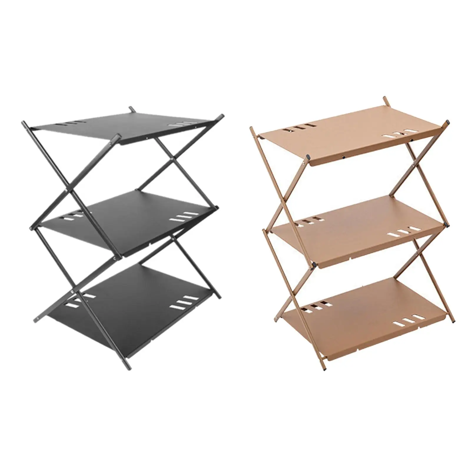 

Camping Storage Shelves Folding Frame Organizing Rack for Kitchen Outdoor