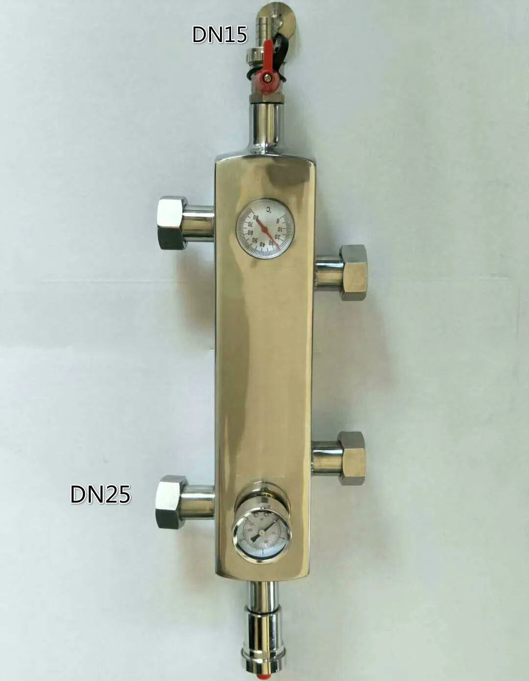 Thermostat water tank for boiler electric heating equipment Water hydraulic separator parts DN25