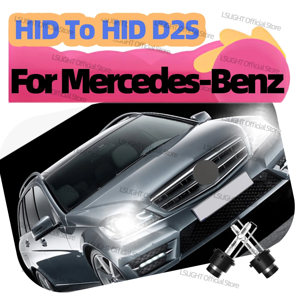 HID Xenon D2 D2S Headlamp Bulbs 6000K 8000K For Benz W169 C215 A209 A208 C208 C219 W211 W210 W163 X164 W251 W140 W220 R170 R171