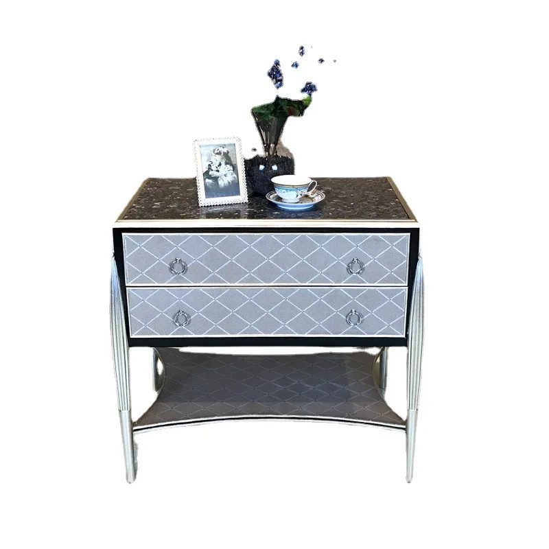 mansion bedside table neoclassical color oversized locker leather storage cabinet furniture