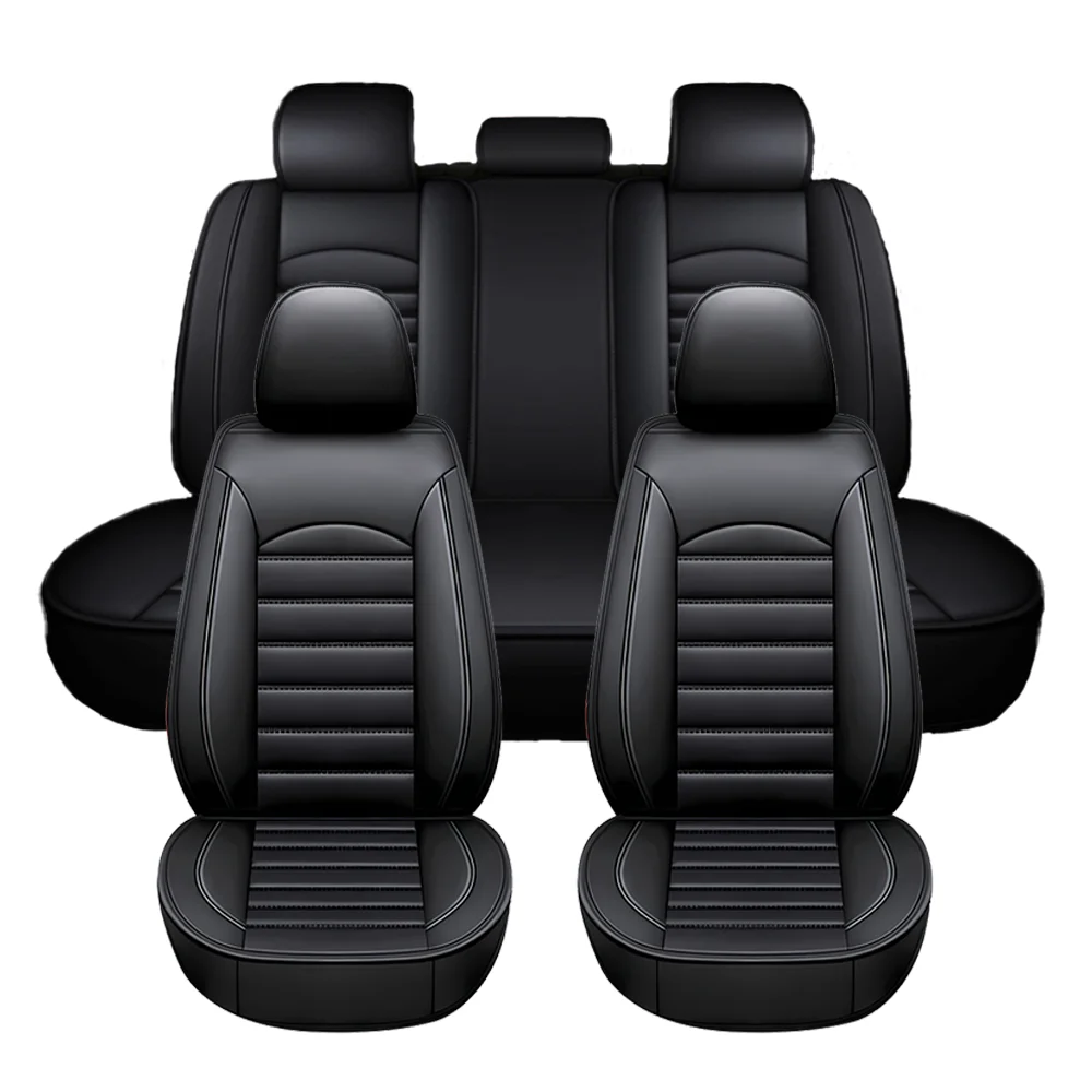 For Volkswagen interior protection waterproof full set of black seat covers