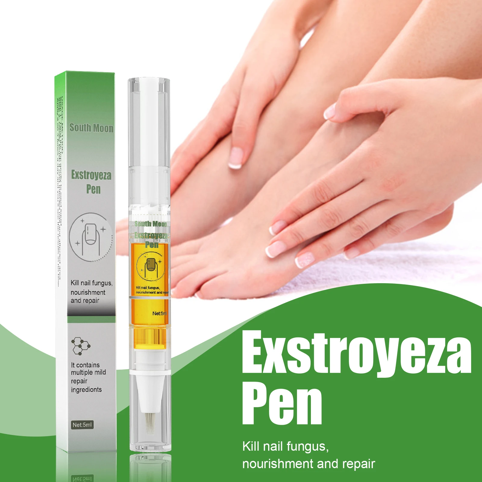 1/2/4/6 قطعة قلم إصلاح عدوى الأظافر إزالة فطريات القدم اليدوية مكافحة الداحس تحسين أظافر تغير لون اصفرار قلم العناية بالأظافر