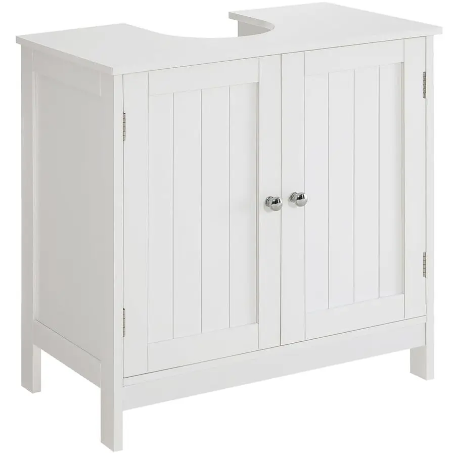 

Pedestal Sink Storage Cabinet with 2 Doors and Shelf, Under Sink Cabinet, Bathroom Sink Cabinet with UShape, White