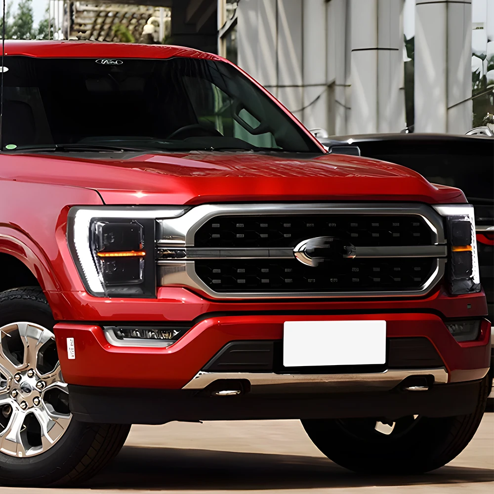

Для Ford Raptor F150 2021-2023 Автомобильные передние фонари, обновление 2, линзы проектора, аксессуары Plug and Play, светодиодные автомобильные фары в сборе