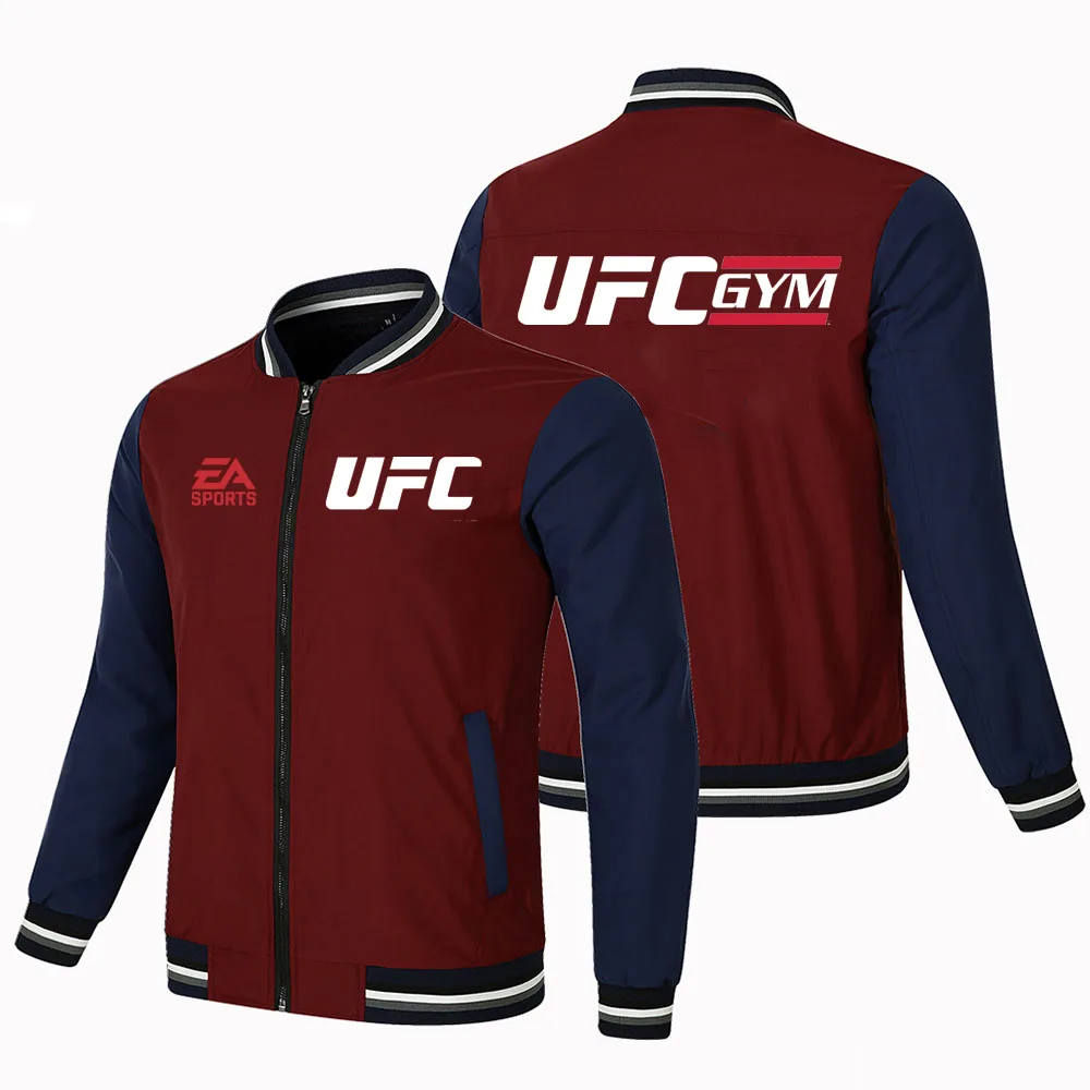 

2025 весенне-осенняя спортивная одежда, индивидуальная куртка UFC, модная мужская куртка, бейсбольная куртка, модная повседневная мотоциклетная куртка