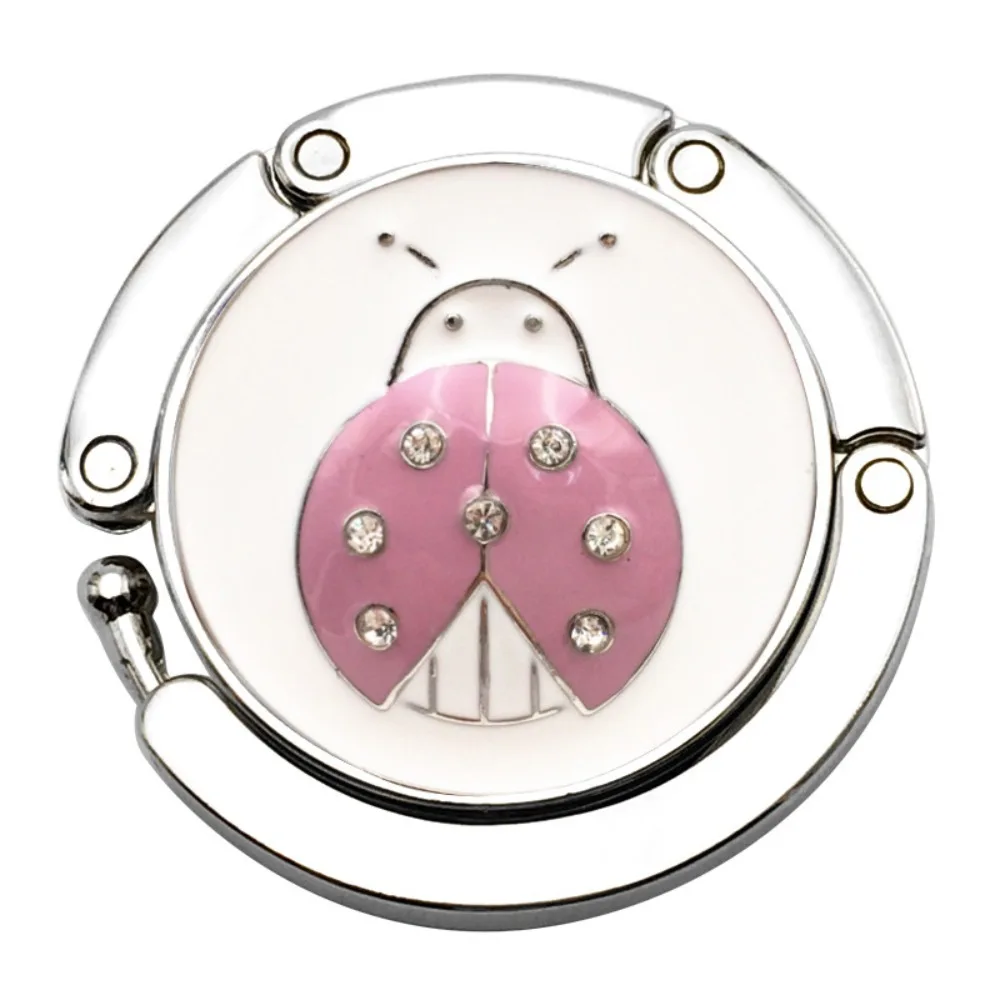 Portable Metal Table Hanger Butterfly Pattern Table Clasp Folding Handbag Hanger Bag Holder Purse Hook