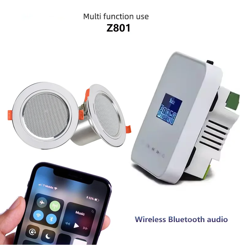 

Умный Настенный мини-усилитель с Bluetooth, звуковая система для домашнего кинотеатра со стереозвуком на потолок, фоновая музыка для гостиниц и жилых помещений