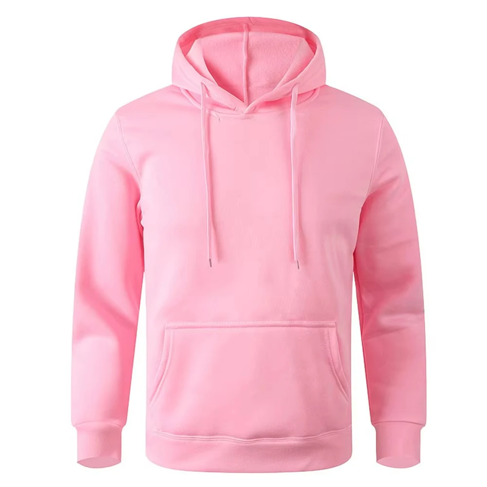 Herren Damen Einfarbiger Kapuzenpullover Oversized Pullover mit Tasche Fitness Sport Streetwear Oberteile, in verschiedenen Farben erhältlich – Detail 10