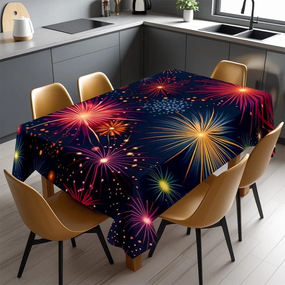 Vibrant Tablecloth Restaurant Party Decoration Waterproof Spill-proof Tablecloth