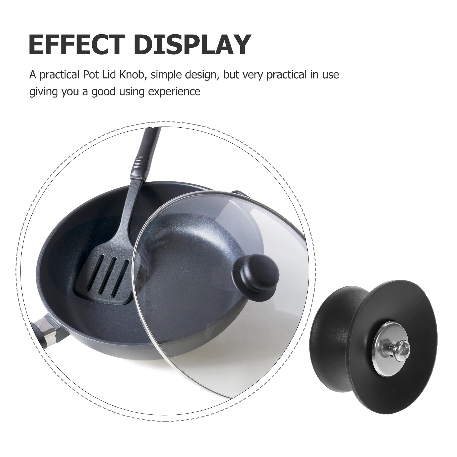 

Pot Lid Handle Universal Replacement Knob Silicone Heat Resisting Cookware Accessory Compact Lid Knob for Casserole Glass