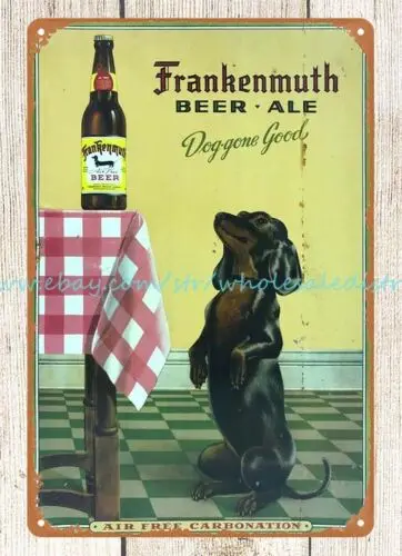 metal restaurant lounge signs Frankenmuth Beer Dog Gone Good metal tin sign