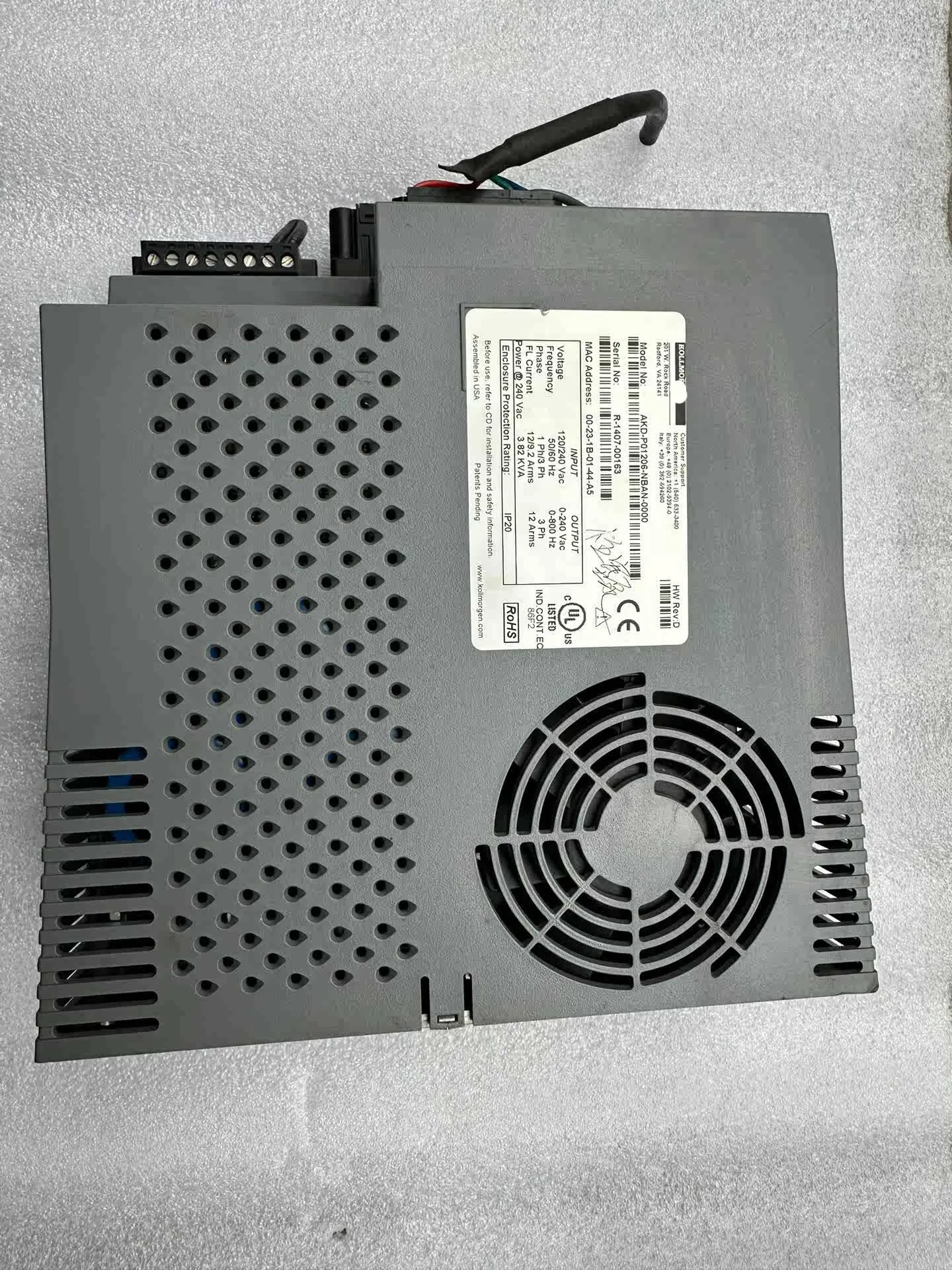 AKD-P01206-NBAN-0000 Servo Drive para Kollmorgen