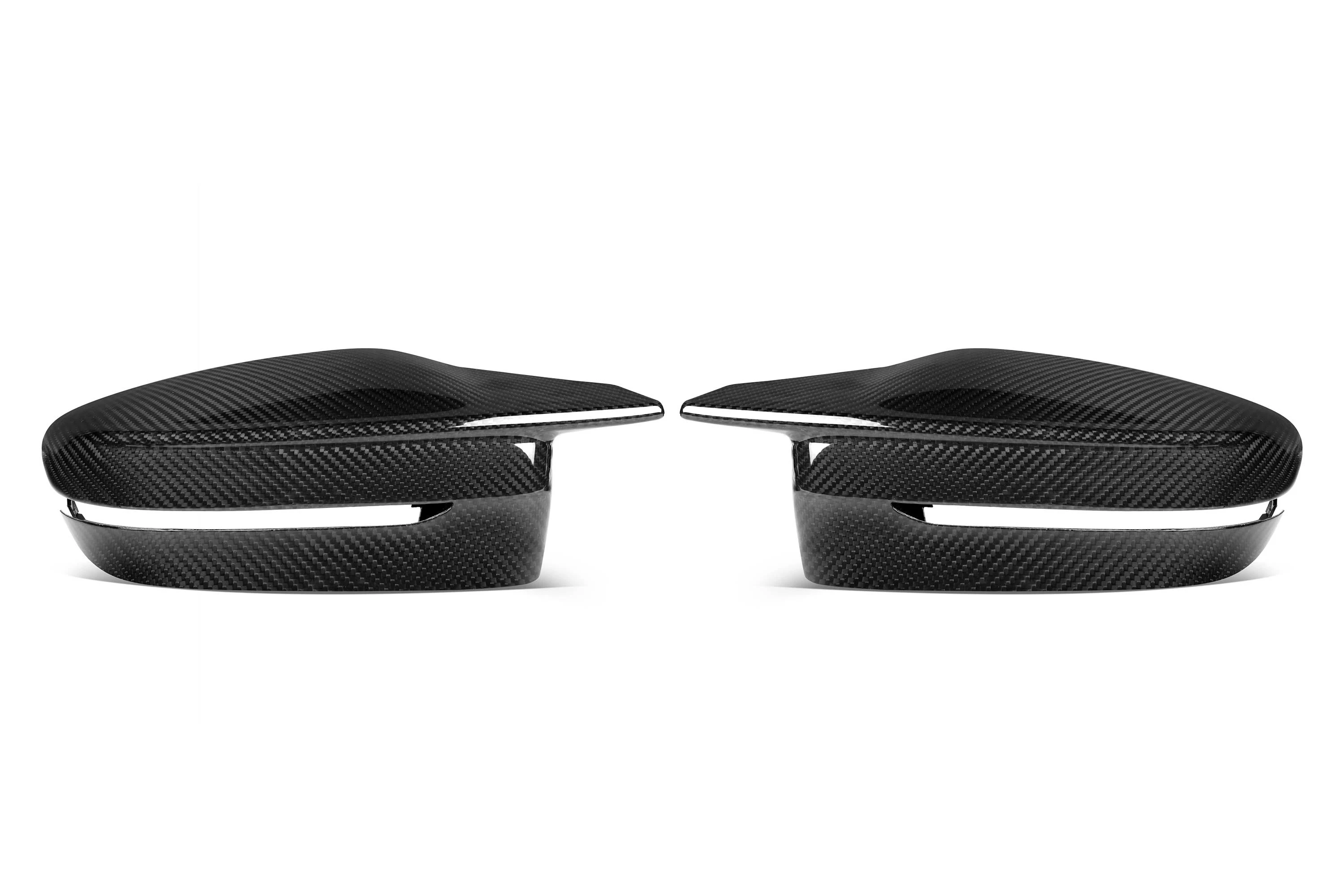 Real Dry Carbon Fiber Door Side Wing Rearview Mirror Cover Caps Glossy For BMW G80 G87 G82 G83 2021-IN Sedan Coupe Convertible