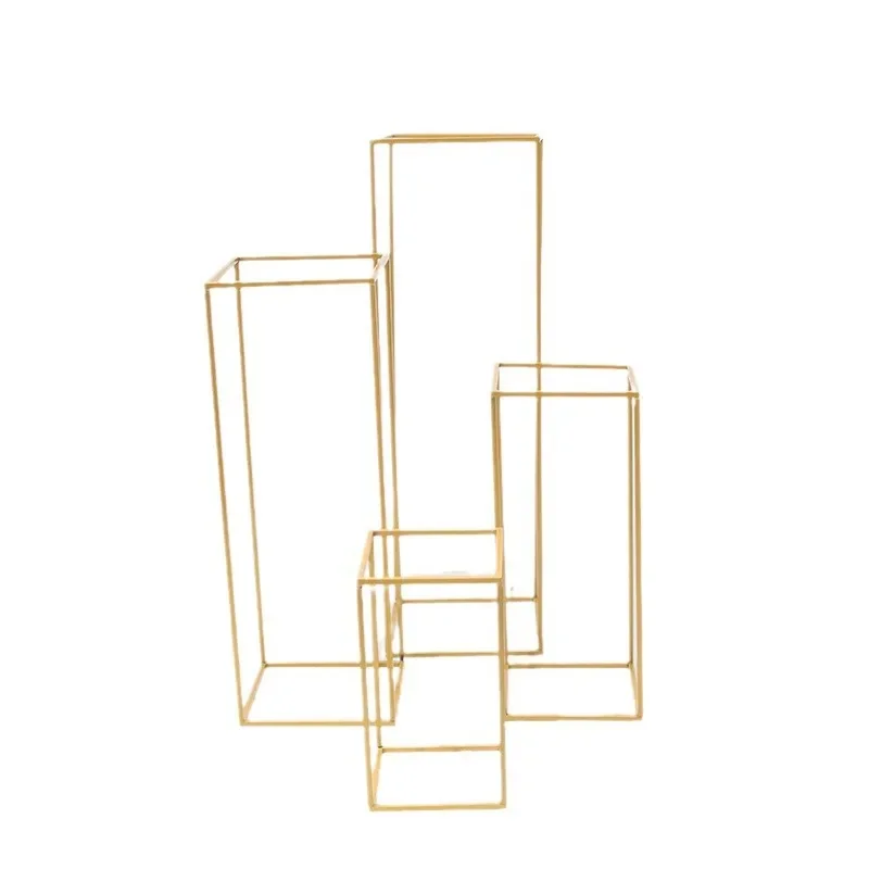 

New wrought iron geometric road guide flower stand wedding hotel scene decoration ornament