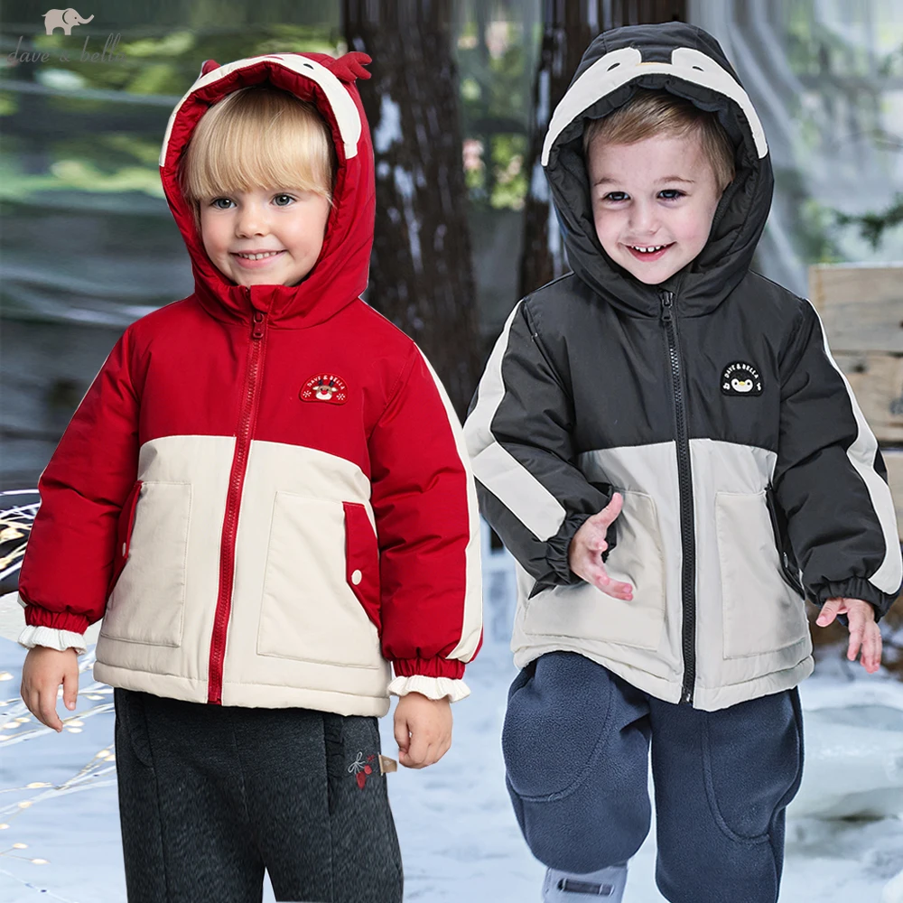

Dave Bella Children Winter Warm Hooded Jacket Boys Girls Cartoon Polar Fleece Thicken Coats Waterproof Outwear Clothes DB4237680