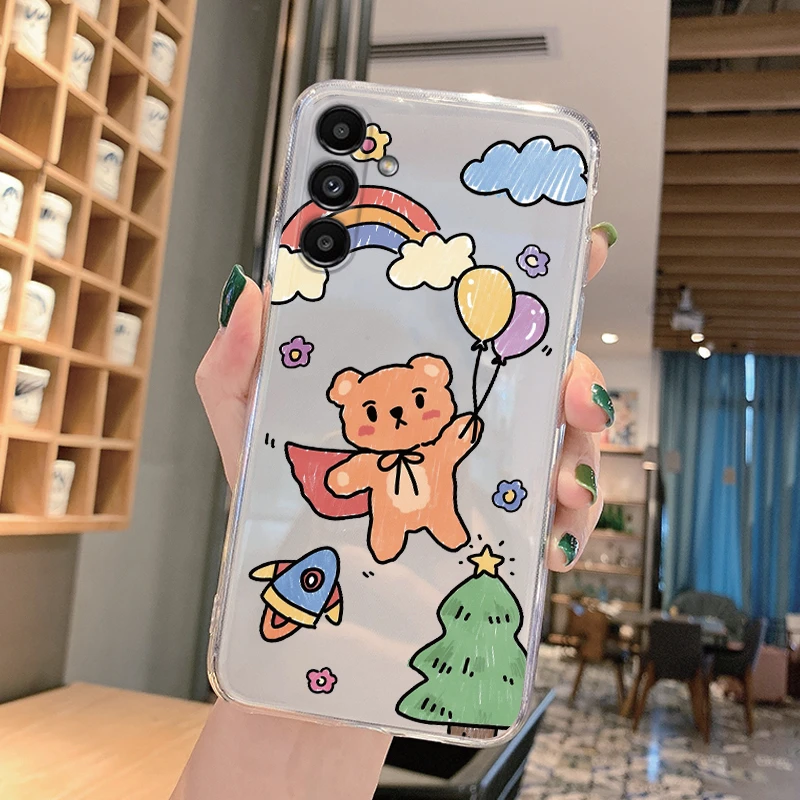 For Samsung Galaxy A25 A55 A35 5G Phone Case Cartoon Anime Girl Back Cover Soft TPU Coque For Samsung Galaxy A25 Shockproof Bag