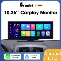 Srnubi-CarplayとAndroidカープレーヤー,スマートスクリーン,リアカメラ,5g,wifi,GPS 5.1, Bluetooth,aux,fm,8コア,10.26インチ,13