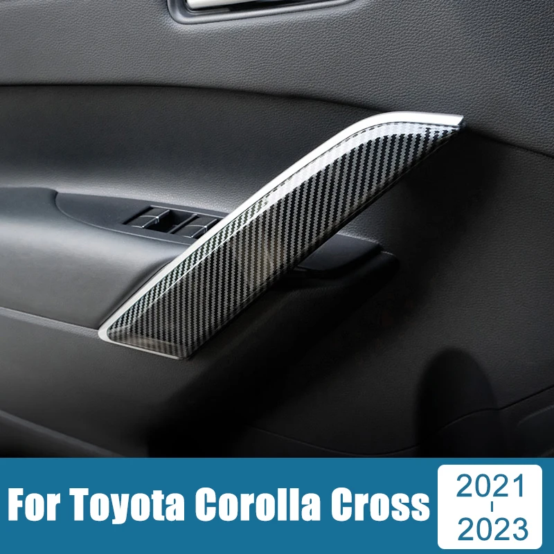 

ABS Car Front Door Handles Frame Trims Decoration Cover Strips For Toyota Corolla Cross XG10 2021 2022 2023 Hybrid Accessories