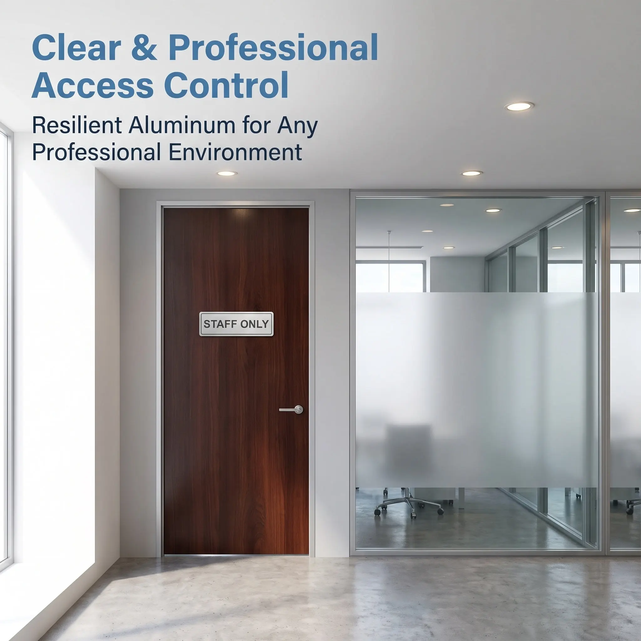 Aluminum Staff Only Door Sign Rectangle Wall Mount Plaque for Office Shopping Mall Store Room Employee Only Sign Decor Use
