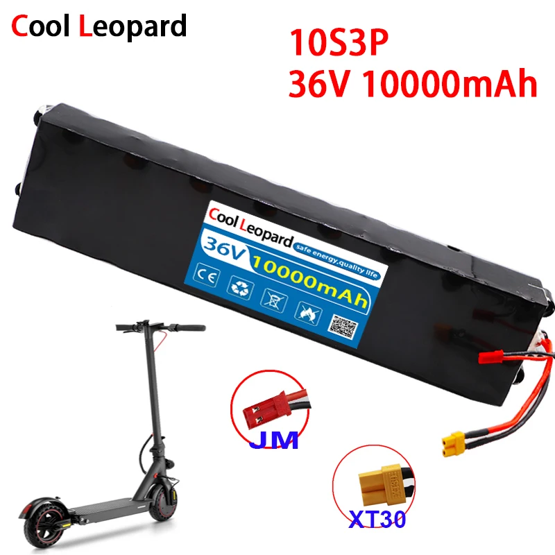 

Original 18650 10s3p Built-In BMS Lithium Battery Pack 36V 10Ah Is Suitable For High-Power 600W Electric Scooter +42V 2a Charger