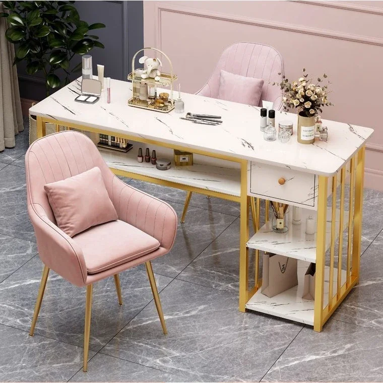 

Beautiful Nails Bar Station Salon Furniture Wood Nail Tables Nail Desk Manicure Table