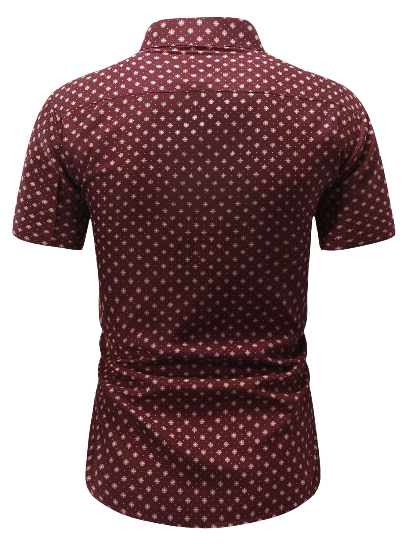 Men\'s Dots Printed Short Sleeved Button Up Shirts Casual Dressing Shirts Short Sleeve Button Down Shirts Summer Casual Shirts