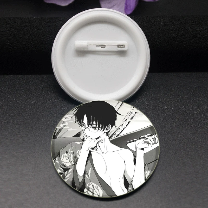 XxxHOLiC Enamel Pins Round Anime Brooches Watanuki Kimihiro Ichihara Yuko Cartoon Badge Backpack Hat Jewelry Accessories Gifts