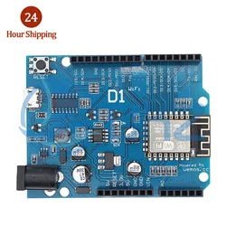 ESP-12 WeMos D1 UNO R3 CH340 CH340G WiFi Development Board Based ESP8266 Shield Smart Electronic PCB For Arduino Compatible IDE