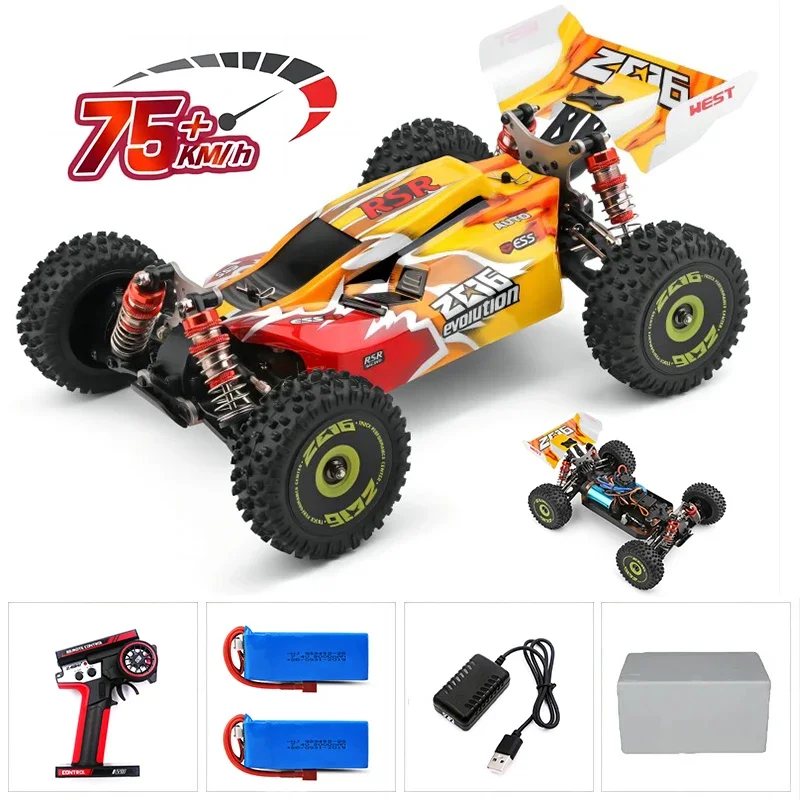 WLtoys 144010 75KM/H 2.4G RC Car Brushless 4WD Electric High Speed Off-Road Remote Control Drift Toys for Children Racing image 3