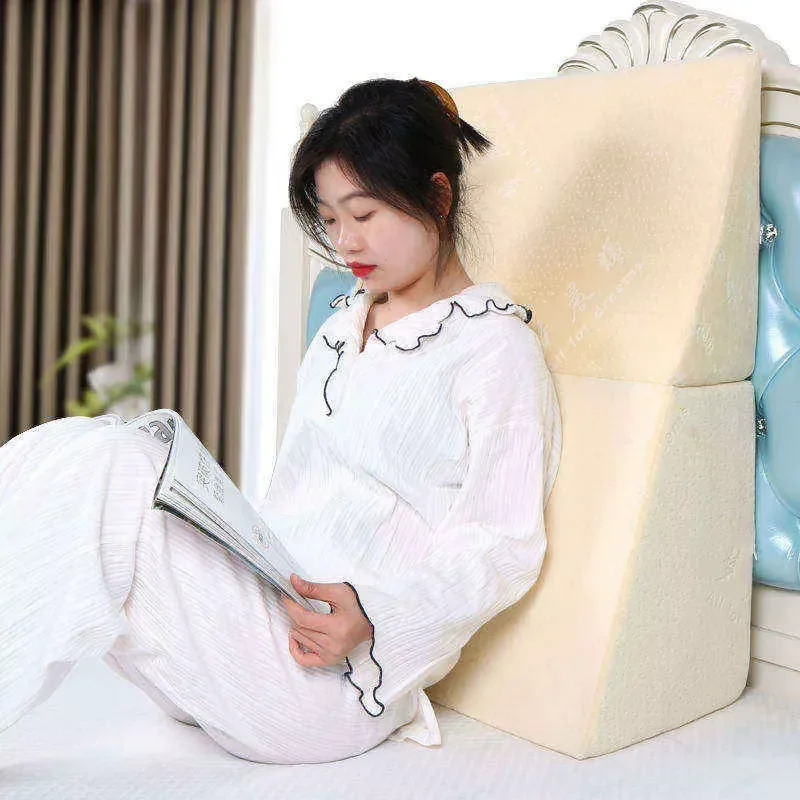 for Custom Memory Sponge Wedge Pillow Adjustable Triangular Height for Back Support Reading Rest Sleep