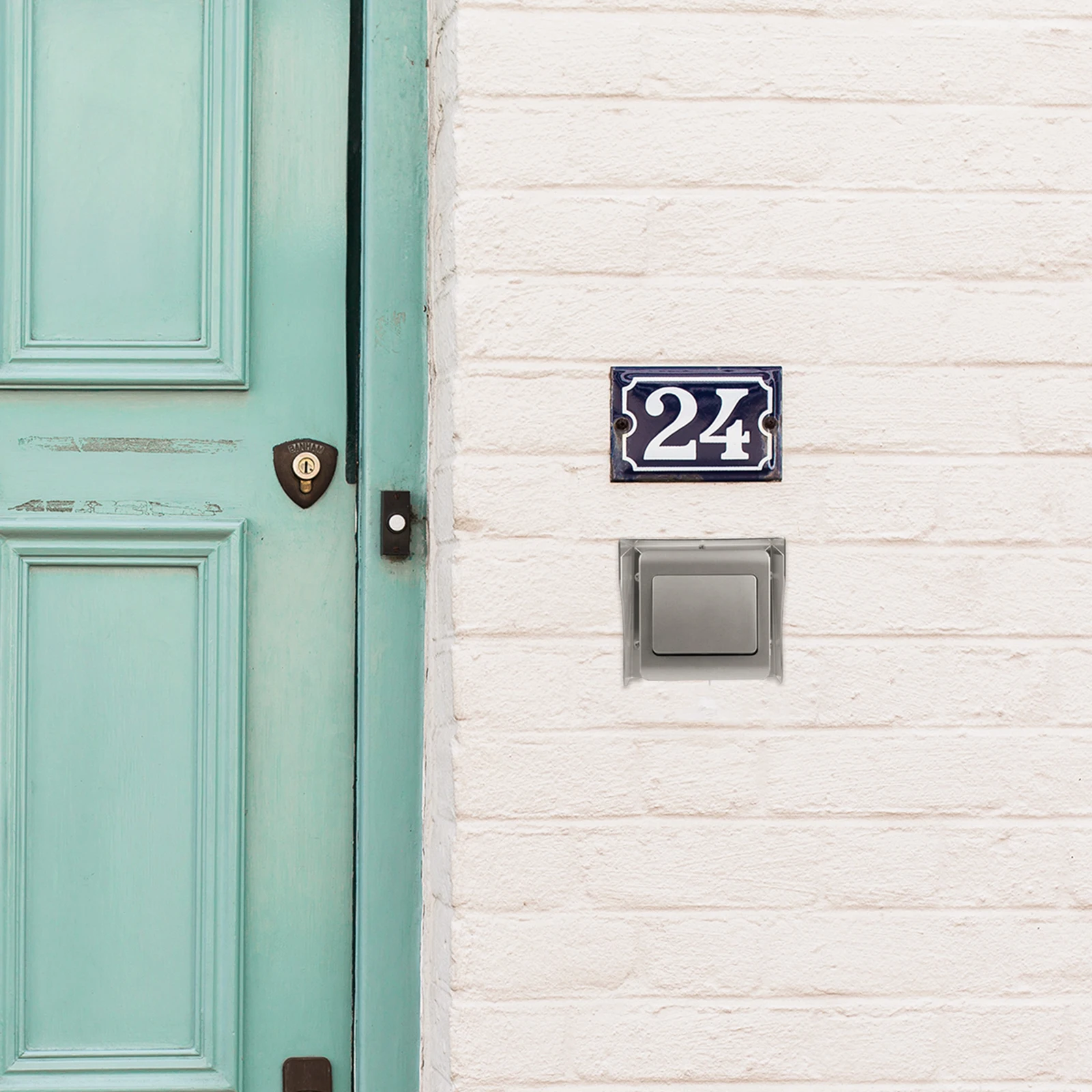 

Metal Doorbell Cover Waterproof Splashproof Box for Outdoor Door Access Chime Weatherproof Light Back Box Accessory