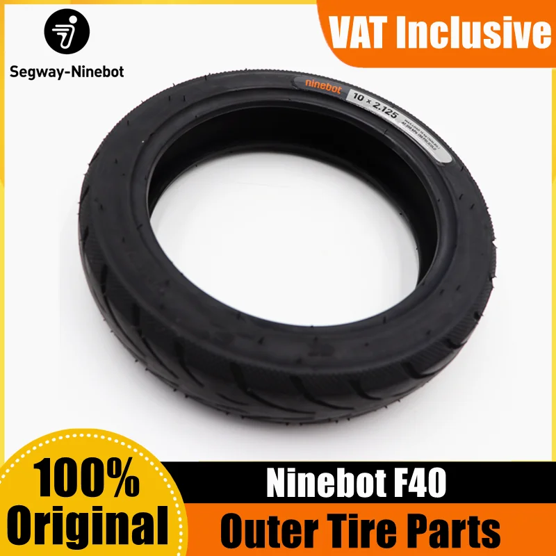 Original 10 Inch 10*2.125 Pneumatic Tires for Ninebot by Segway F40 Smart Electric Scooter Outer Tire Replacement Accessories