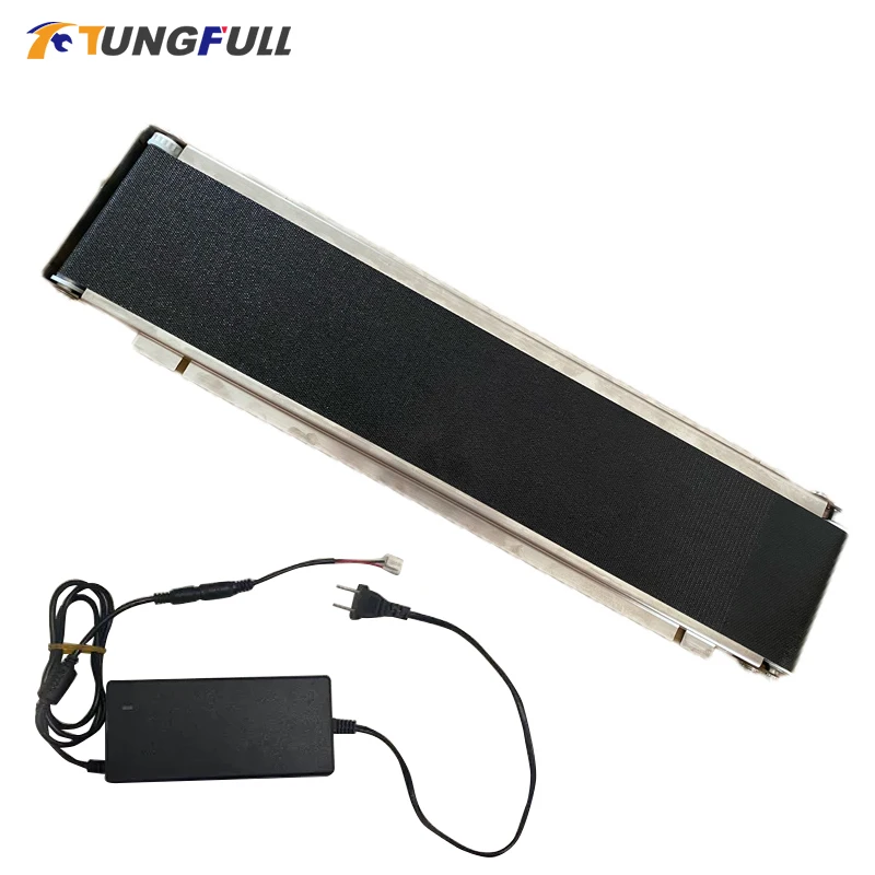 

24V 460MM-600MM Stainless Steel Mini Conveyor Vending Machine Track Cargo Lane Automatic Conveyor Belt+Power+Adapter