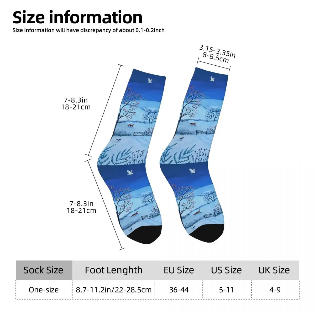 One Snowy Night Sock Printed Man Polyester