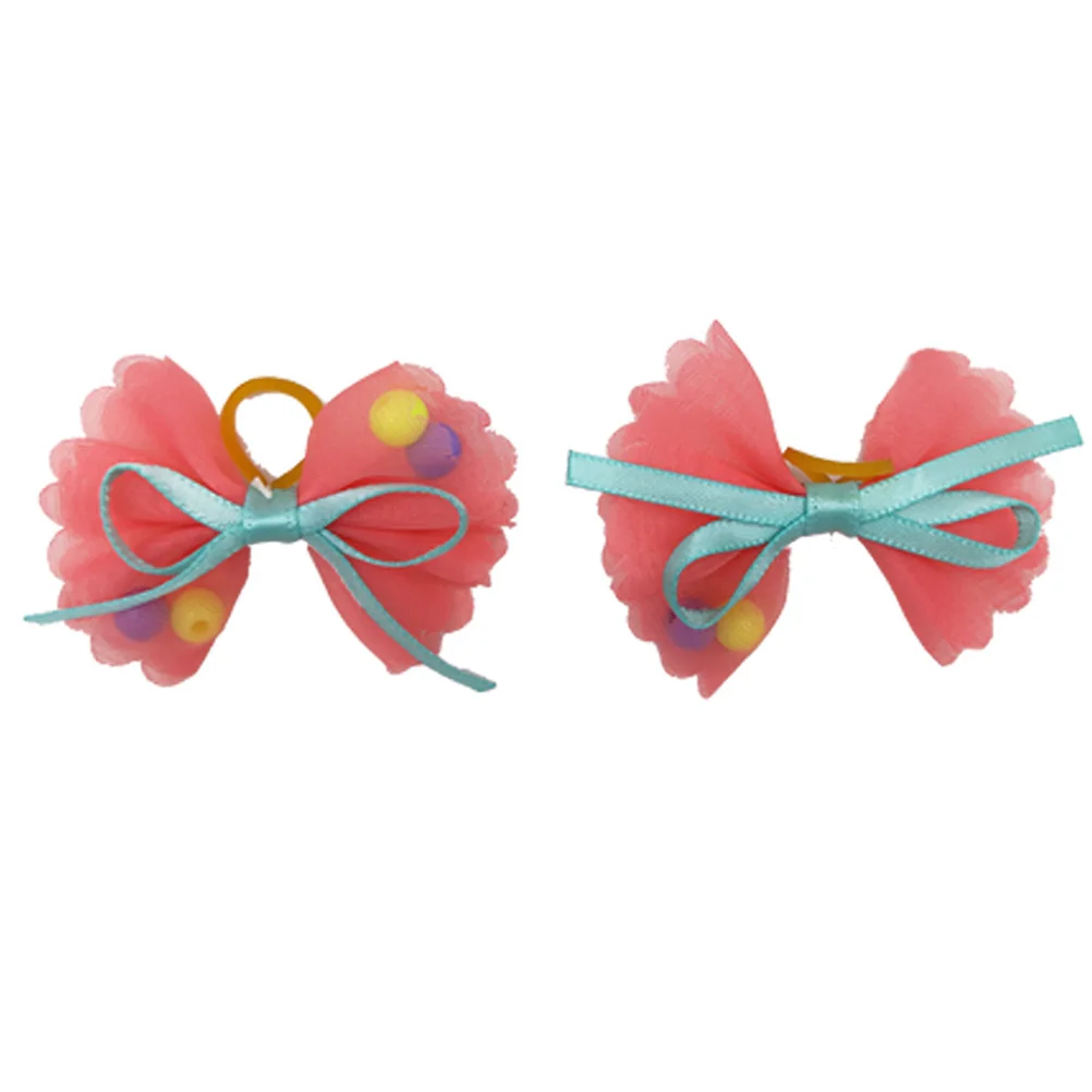 

10 Pcs Bowknot Hair Band for Pet Dog Grooming Cat Hairbands Decor Headkerchief Animal Accessories Bows Small Dogs Decorative