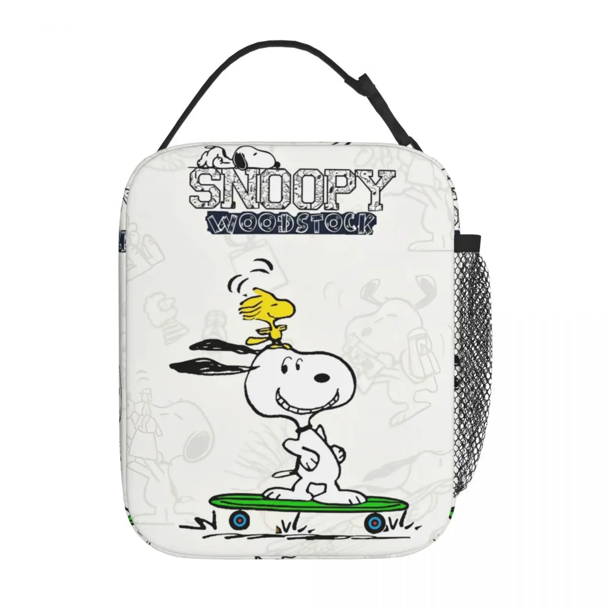 

Snoopys Cute Dogs Woodstock Thermal Insulated Lunch Bag for School Portable Food Container Bags Thermal Cooler Lunch Boxes