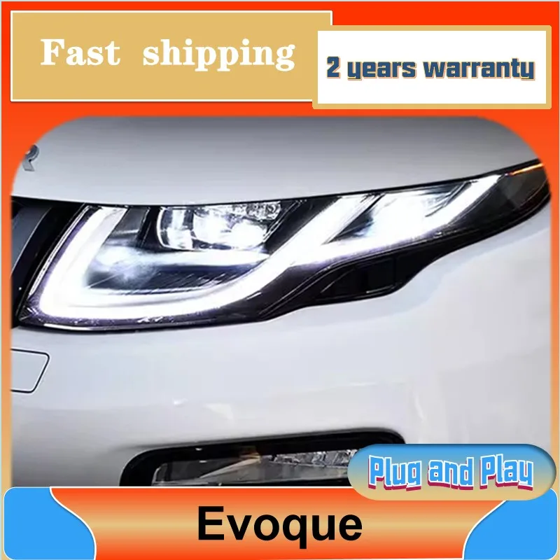 Car Styling for Range Rover Evoque Headlamp 2013-2019 Evoque Head Light DRL Turn Signal Low High Beam Projector Lens