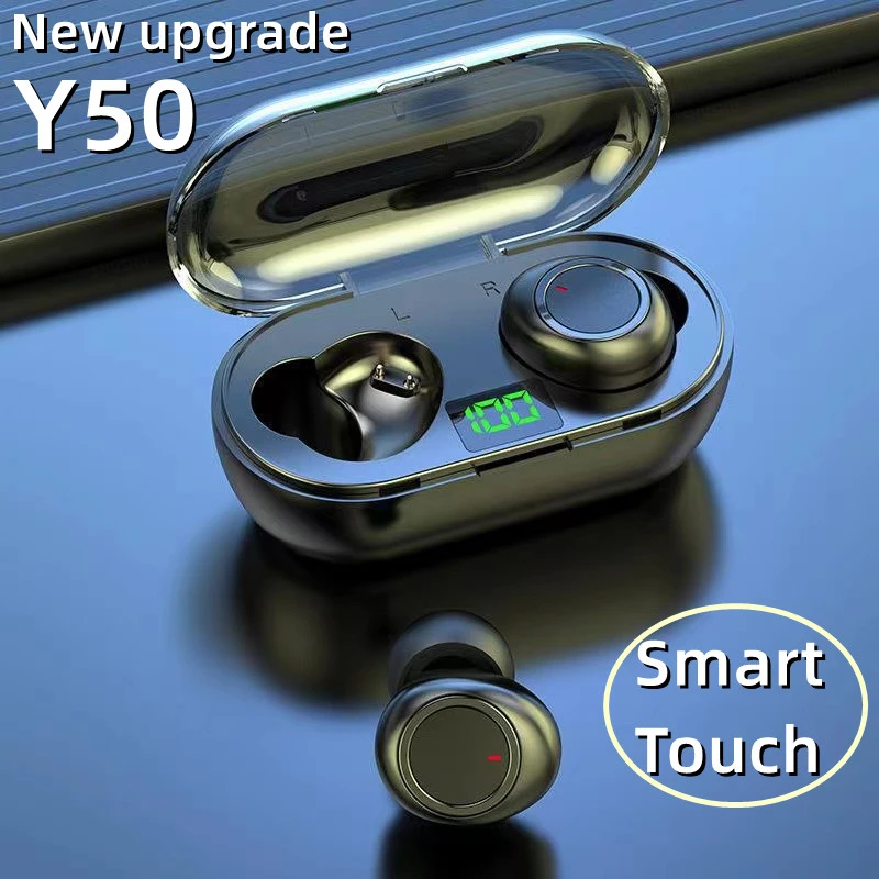 Original Y50 LED Bluetooth Earphones TWS Wireless Headphones Sport Earphone Bluetooth Gaming Headset Microphone Wireless Earbuds