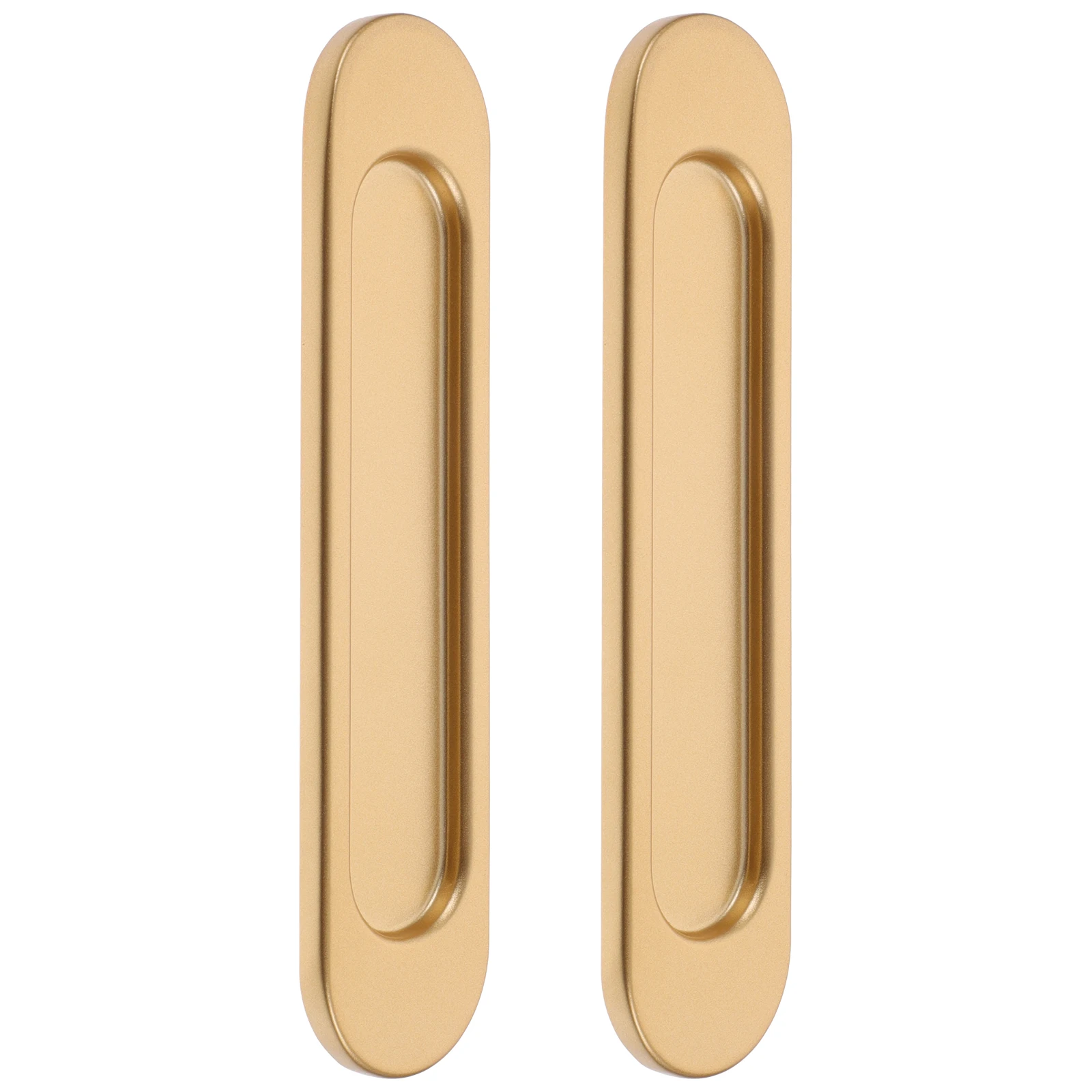 

2 pcs Hole-free Oval Sliding Door Handle Self Adhesive Pulls for Barn Glass Closet Modern Farmhouse Decor Hardware Fingerprint