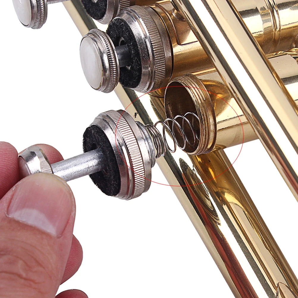 

3 Pcs Spring Trumpet Repairing Parts Guitar Metal for Silver Woodwind Instrument