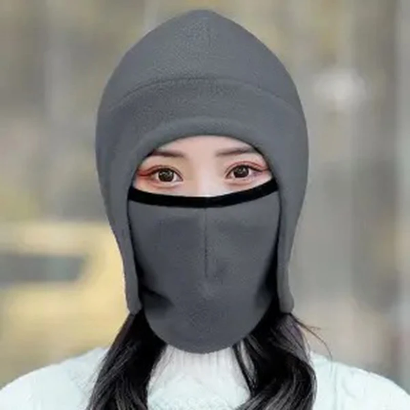 Bomber Hats Men Women Thick Fluffy Thermal Outdoor Riding Windproof Face Mask Fleece Ear Protection Cap Winter Caps Fashion New