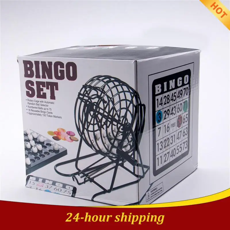 

Bingo Machine Portable Durable Reusable Friend Home Party Entertainment Game Family Party Accessories Outdoor Camping Equipment