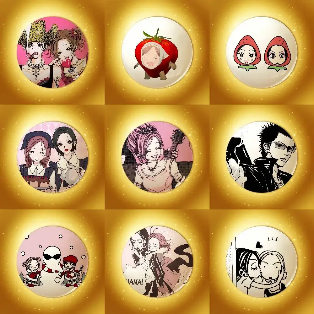 Anime N-NANA Enamel Pins Handmade Round Brooch L Killer Yagami Light Cosplay Badge Backpacks Jewelry Gifts