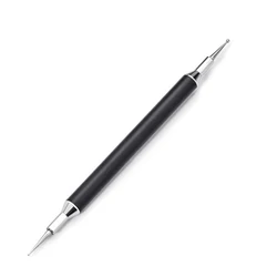 1PC Black Dual-ended Nail Dotting Pen Crystal Beads Handle Rhinestone Studs Picker Wax Pencil Manicure Nail Art Tool