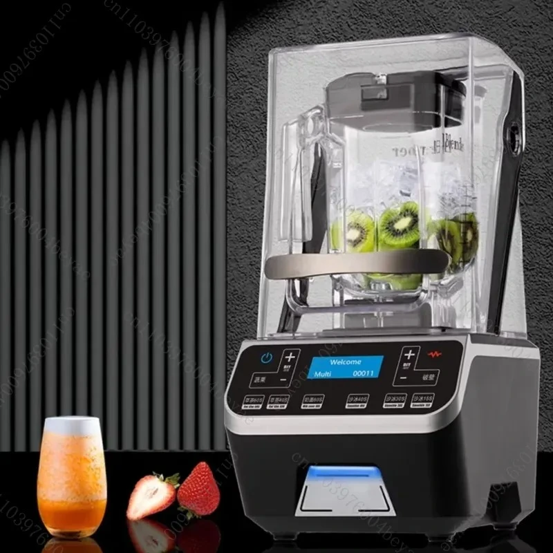 Commercial Heavy Duty Stainless Steel Blender 2L 2200W Smoothie Freshly Pressed Juice Blender with Splash Cover for Hotels