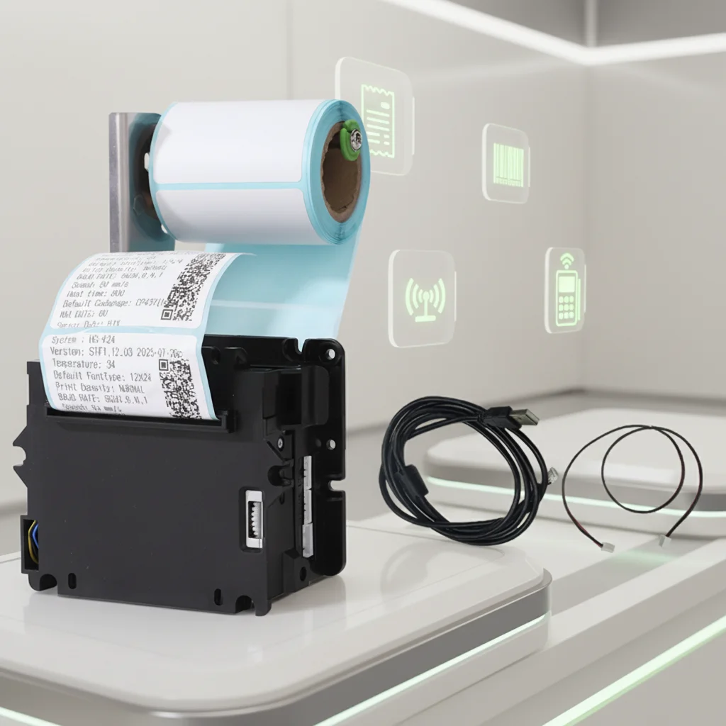 

Термопринтер для киосков самообслуживания со скоростью 100 мм/с, 80 мм, встраиваемый, для печати чеков и этикеток